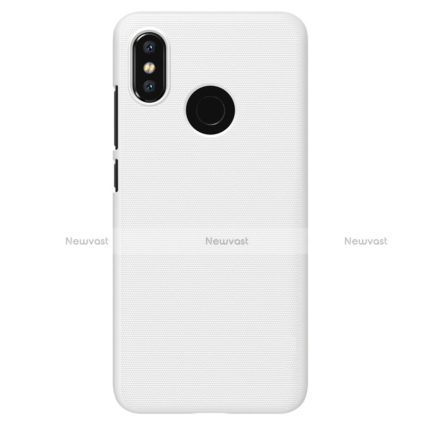 Mesh Hole Hard Rigid Snap On Case Cover for Xiaomi Mi 8 White