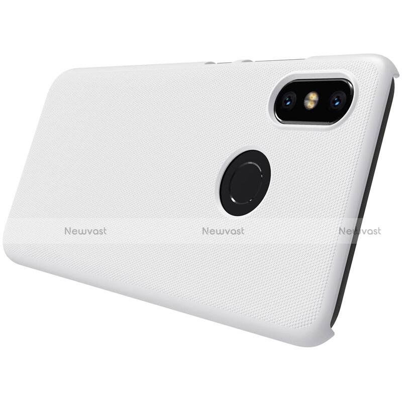 Mesh Hole Hard Rigid Snap On Case Cover for Xiaomi Mi 8 White