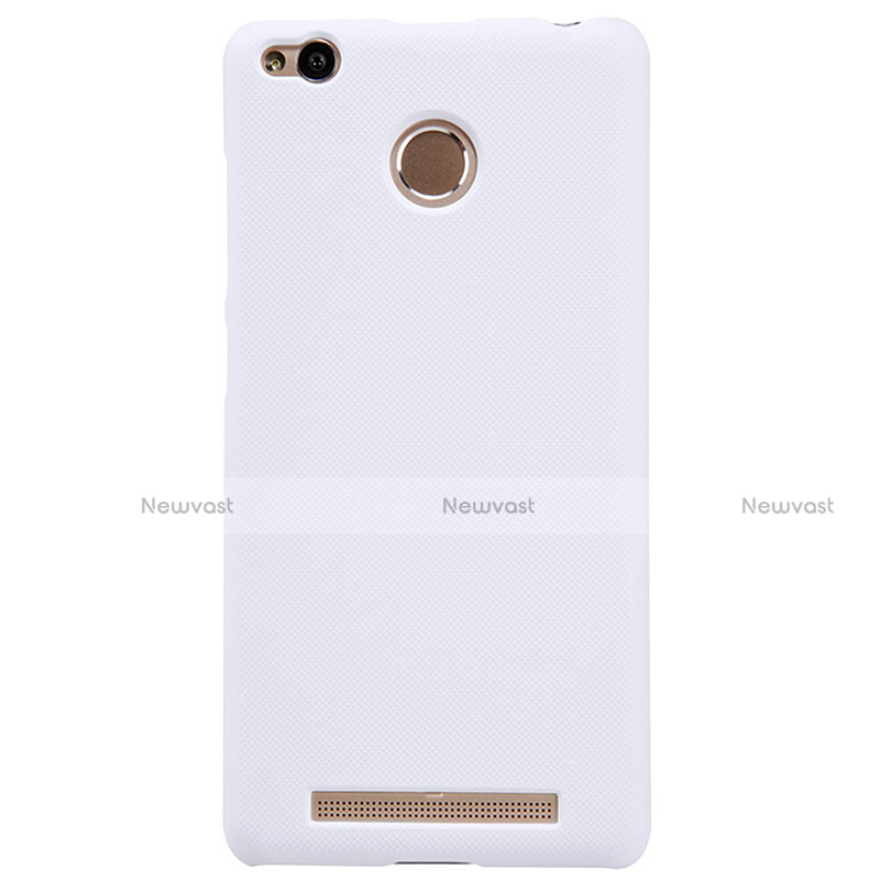Mesh Hole Hard Rigid Snap On Case Cover for Xiaomi Redmi 3 High Edition White