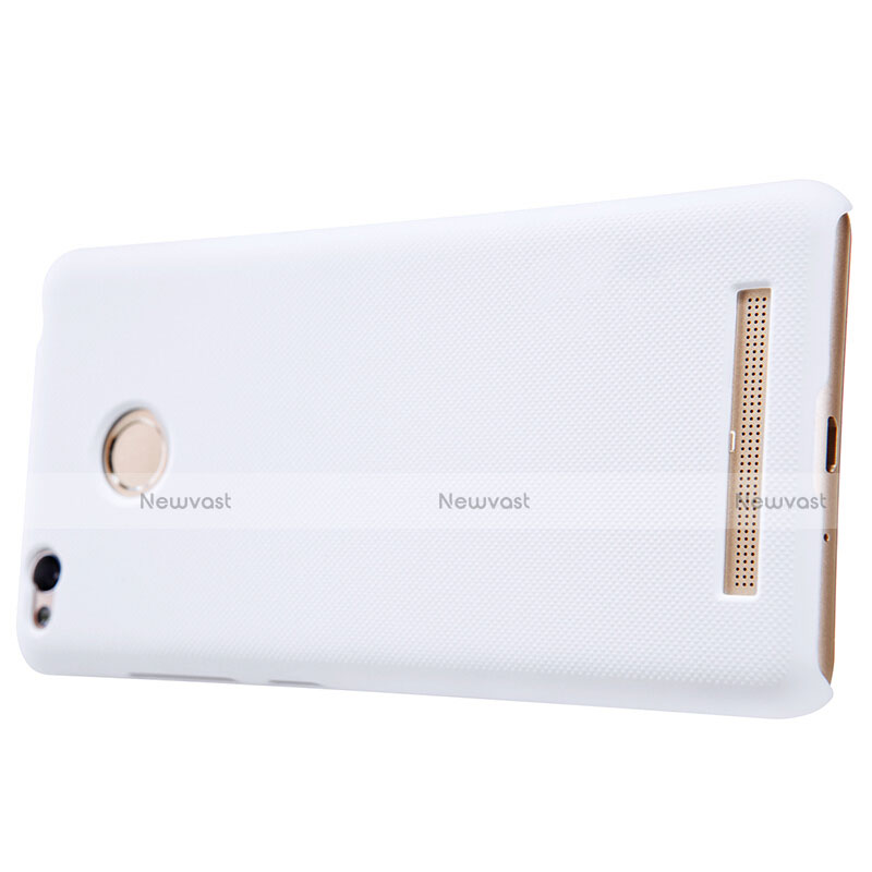 Mesh Hole Hard Rigid Snap On Case Cover for Xiaomi Redmi 3 High Edition White