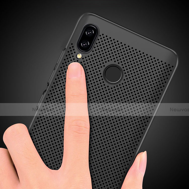 Mesh Hole Hard Rigid Snap On Case Cover for Xiaomi Redmi Note 7 Black