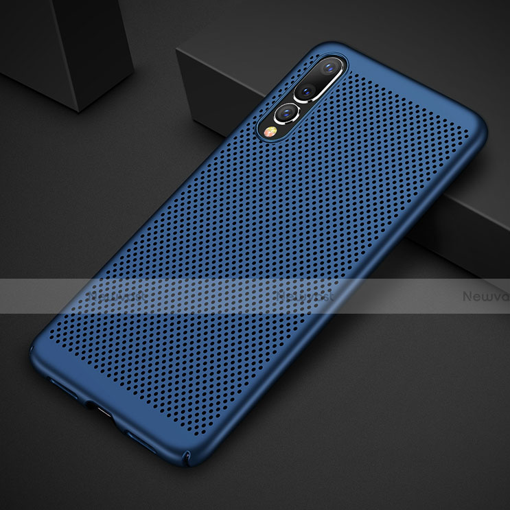 Mesh Hole Hard Rigid Snap On Case Cover M01 for Huawei P20 Pro Blue