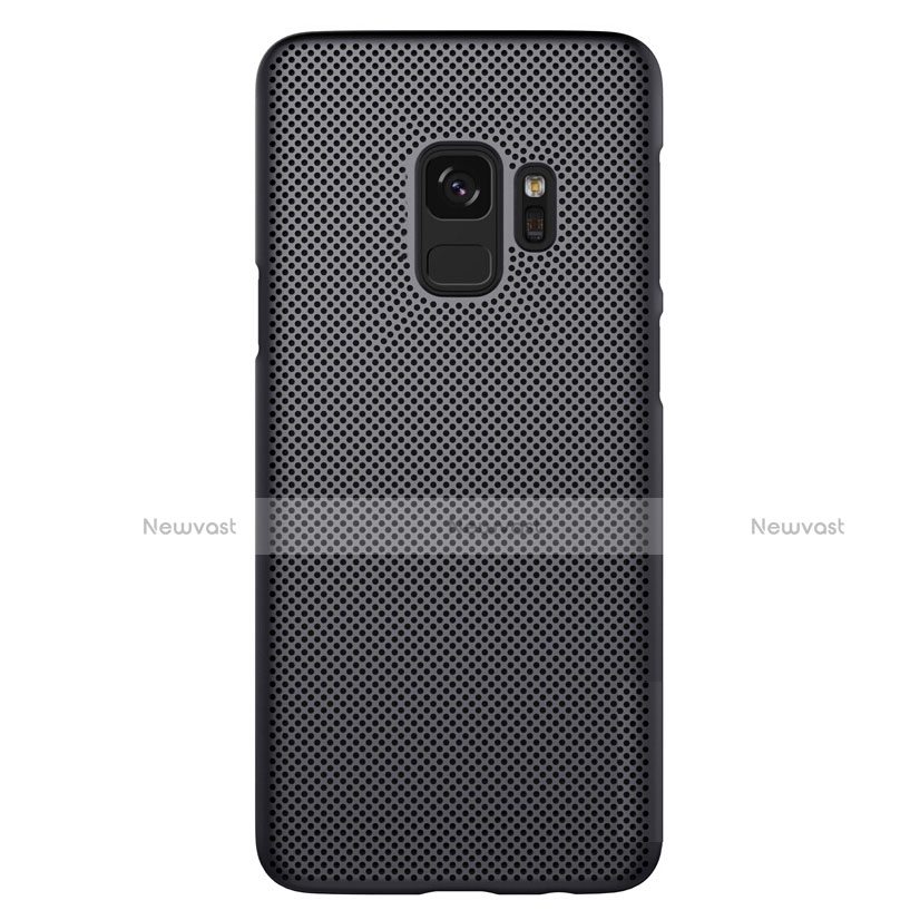 Mesh Hole Hard Rigid Snap On Case Cover M01 for Samsung Galaxy S9 Black