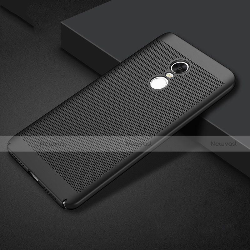 Mesh Hole Hard Rigid Snap On Case Cover R01 for Xiaomi Redmi Note 4 Black