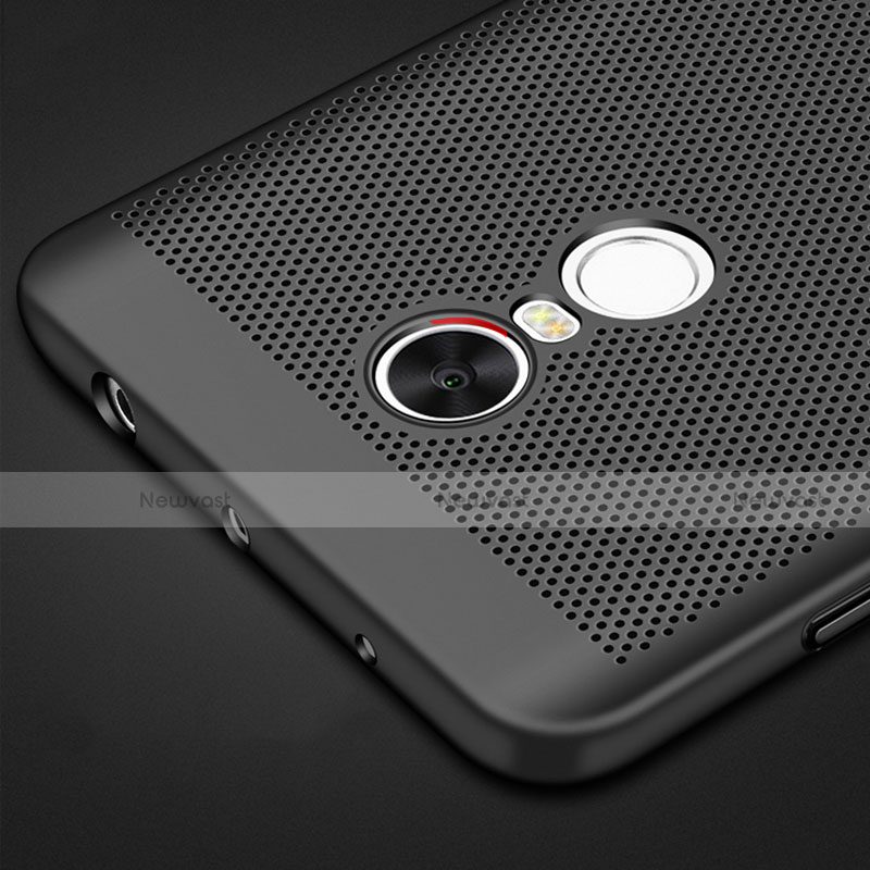 Mesh Hole Hard Rigid Snap On Case Cover R01 for Xiaomi Redmi Note 4X High Edition Black