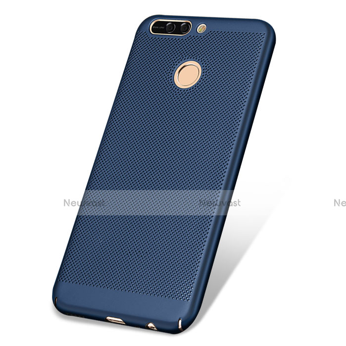 Mesh Hole Hard Rigid Snap On Case Cover W01 for Huawei Honor V9 Blue