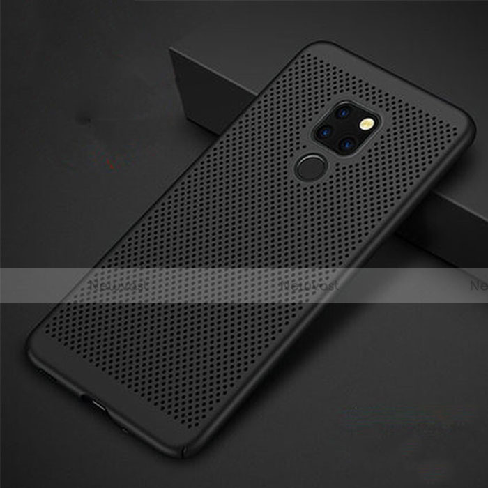 Mesh Hole Hard Rigid Snap On Case Cover W01 for Huawei Mate 20 X 5G Black