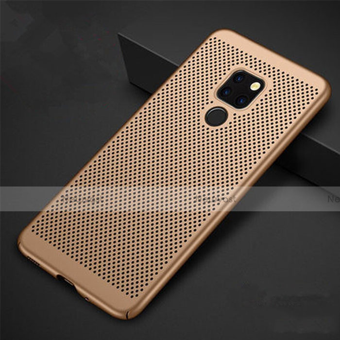 Mesh Hole Hard Rigid Snap On Case Cover W01 for Huawei Mate 20 X 5G Gold