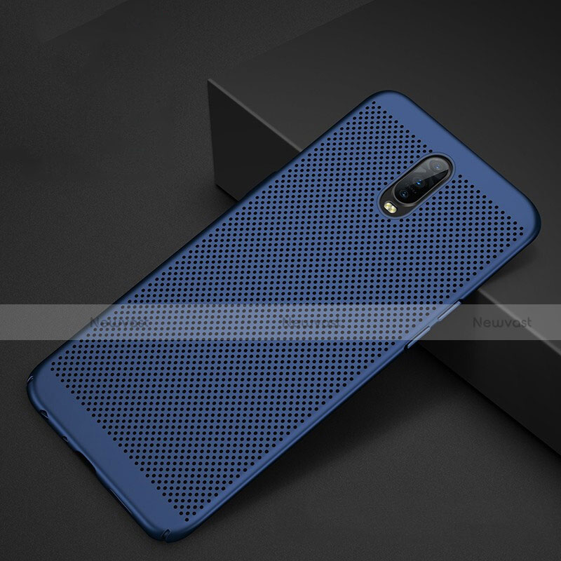 Mesh Hole Hard Rigid Snap On Case Cover W01 for Oppo R17 Pro Blue