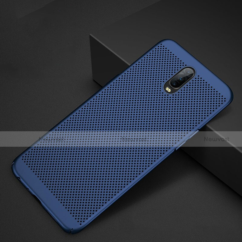 Mesh Hole Hard Rigid Snap On Case Cover W01 for Oppo RX17 Pro Blue