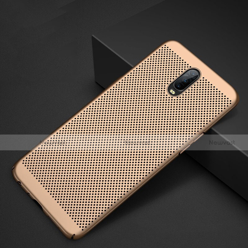 Mesh Hole Hard Rigid Snap On Case Cover W01 for Oppo RX17 Pro Gold