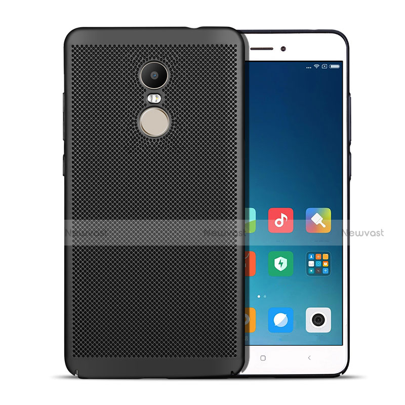 Mesh Hole Hard Rigid Snap On Case Cover W01 for Xiaomi Redmi Note 4X Black