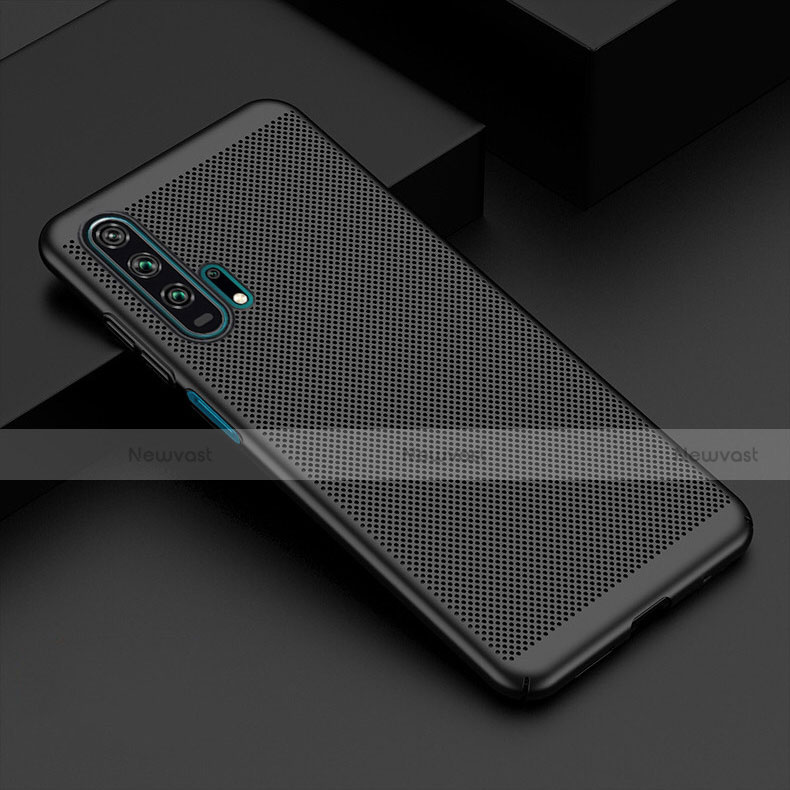 Mesh Hole Hard Rigid Snap On Case Cover W02 for Huawei Honor 20 Pro Black