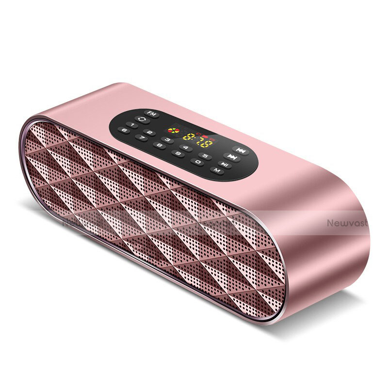 Mini Wireless Bluetooth Speaker Portable Stereo Super Bass Loudspeaker K03 Rose Gold