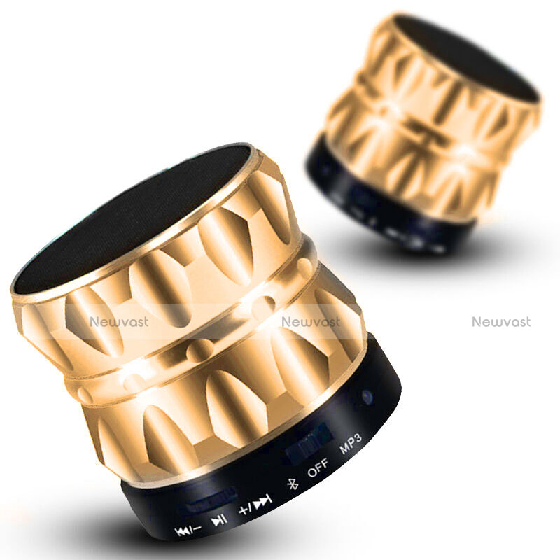 Mini Wireless Bluetooth Speaker Portable Stereo Super Bass Loudspeaker S13 Gold