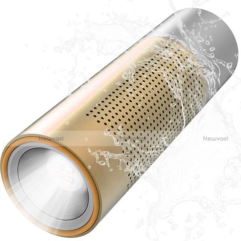 Mini Wireless Bluetooth Speaker Portable Stereo Super Bass Loudspeaker S15 Gold