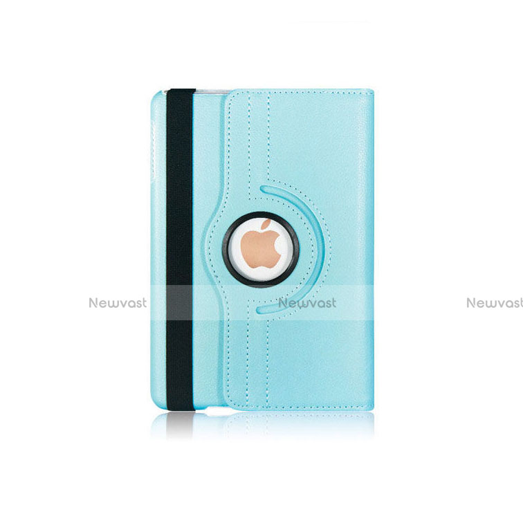 Rotating Stands Flip Leather Case for Apple iPad Mini 2 Sky Blue