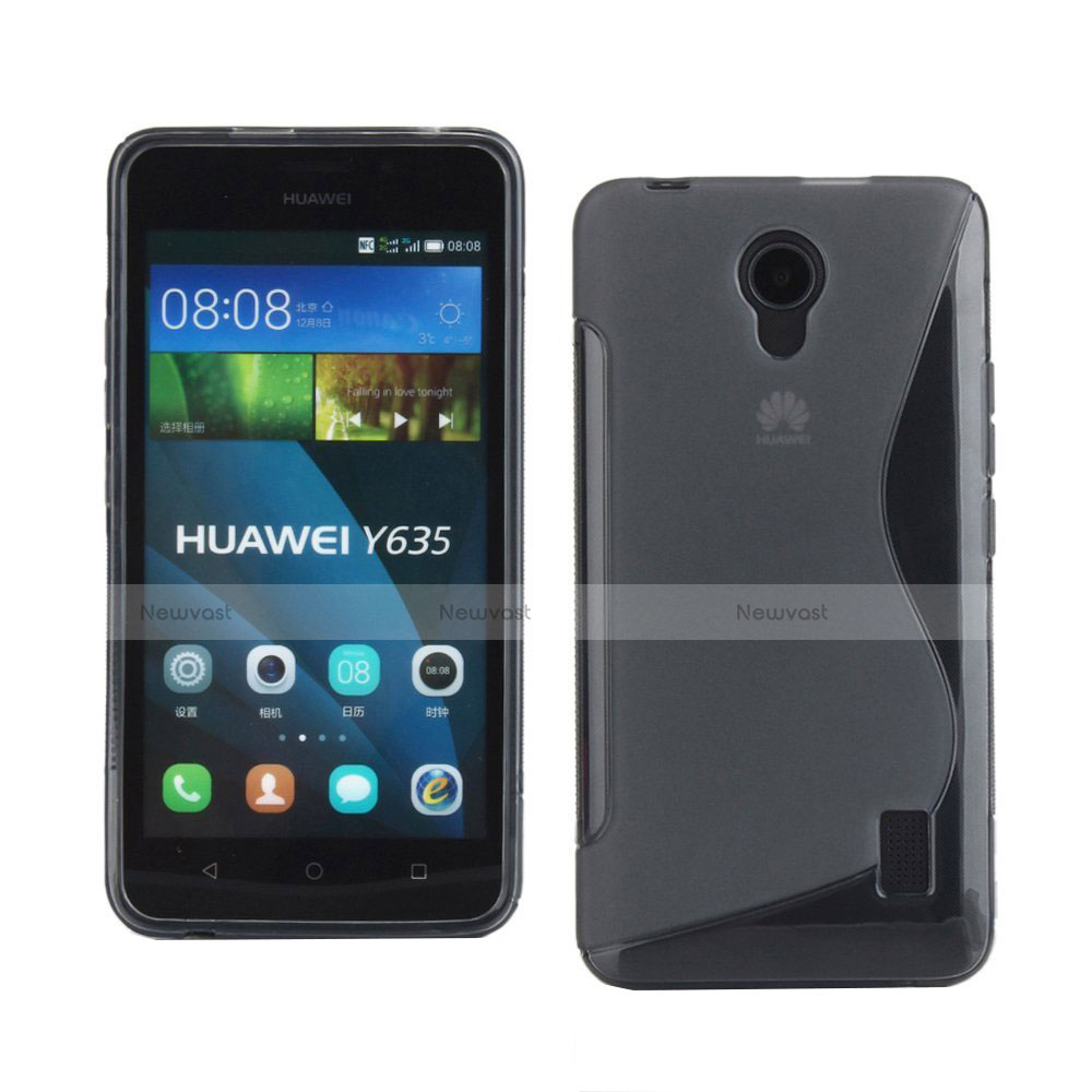 S-Line Transparent Gel Soft Case for Huawei Ascend Y635 Gray