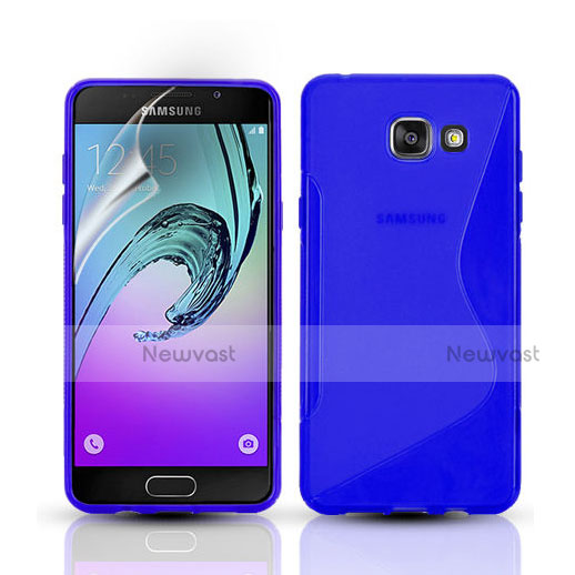 S-Line Transparent Gel Soft Cover for Samsung Galaxy A3 (2016) SM-A310F Blue