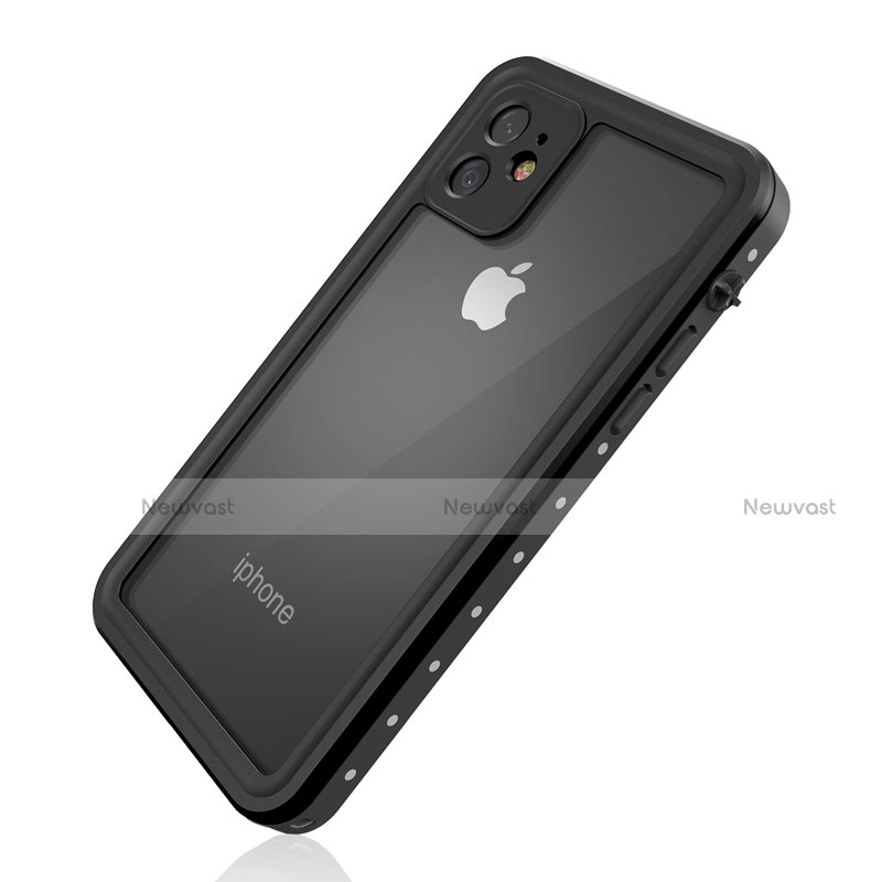 Silicone and Plastic Waterproof Cover Case 360 Degrees Underwater Shell for Apple iPhone 11 Black