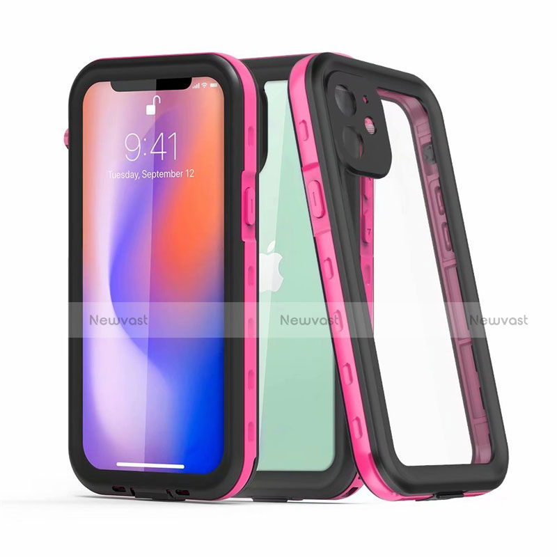 Silicone and Plastic Waterproof Cover Case 360 Degrees Underwater Shell for Apple iPhone 12 Mini