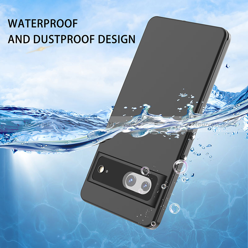 Silicone and Plastic Waterproof Cover Case 360 Degrees Underwater Shell for Google Pixel 7 5G Black