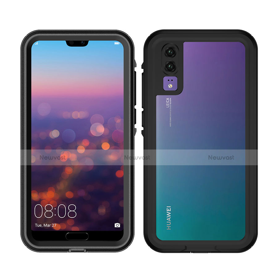 Silicone and Plastic Waterproof Cover Case 360 Degrees Underwater Shell for Huawei P20