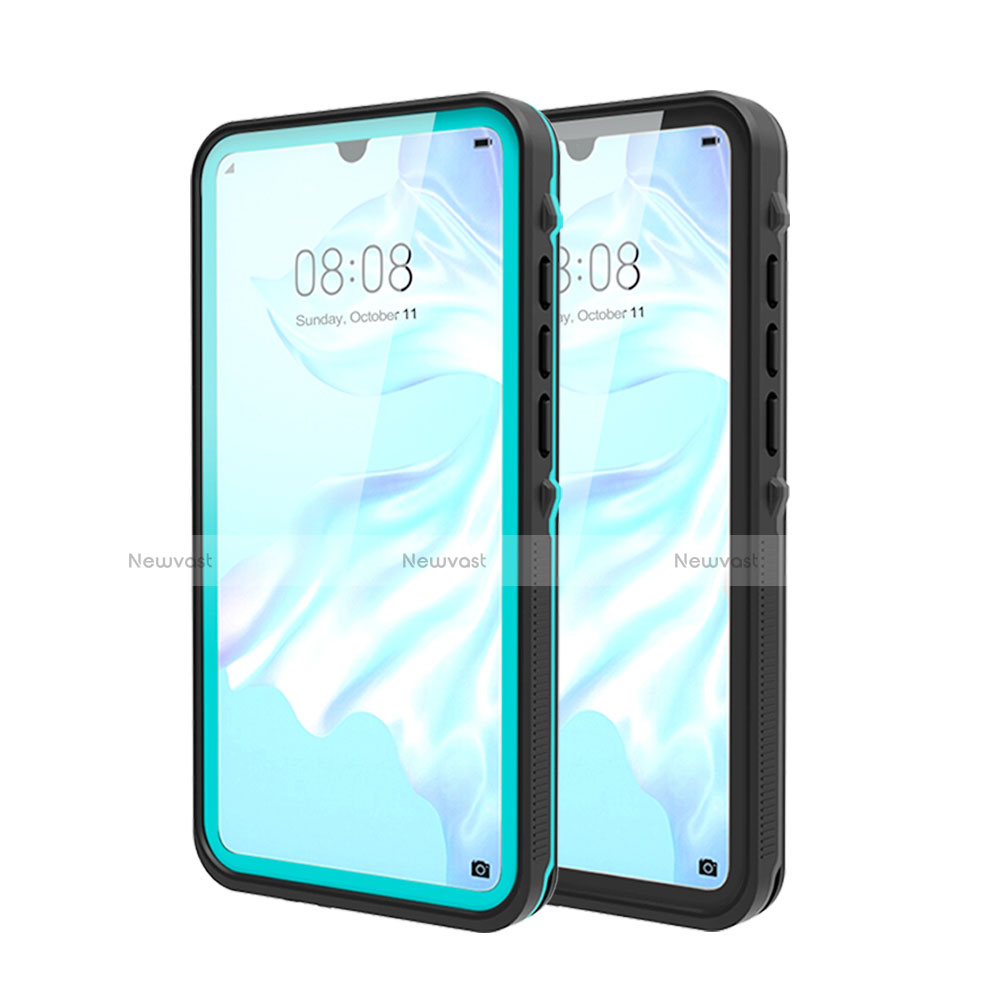 Silicone and Plastic Waterproof Cover Case 360 Degrees Underwater Shell for Huawei P30