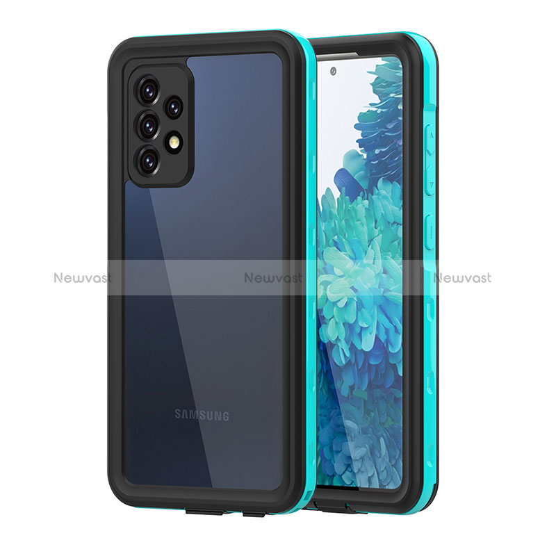 Silicone and Plastic Waterproof Cover Case 360 Degrees Underwater Shell for Samsung Galaxy A52 5G