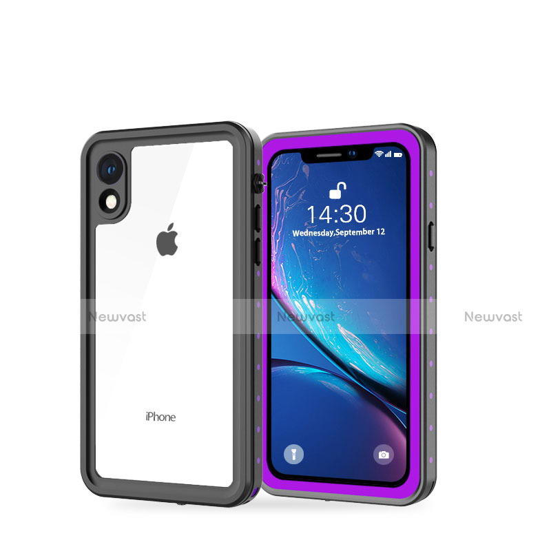 Silicone and Plastic Waterproof Cover Case 360 Degrees Underwater Shell W01 for Apple iPhone XR