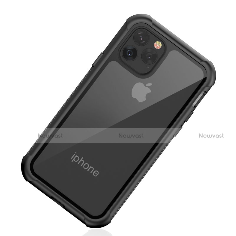 Silicone and Plastic Waterproof Cover Case 360 Degrees Underwater Shell W02 for Apple iPhone 11 Pro Black