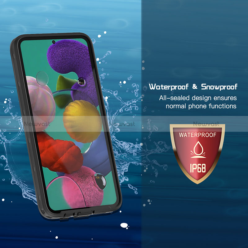 Silicone and Plastic Waterproof Cover Case 360 Degrees Underwater Shell W02 for Samsung Galaxy M40S