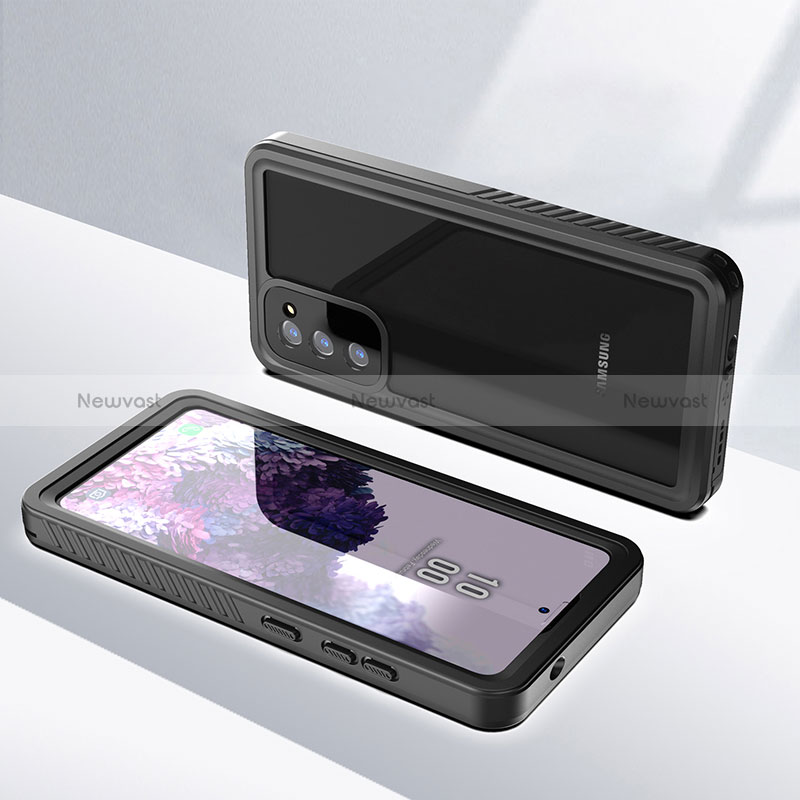 Silicone and Plastic Waterproof Cover Case 360 Degrees Underwater Shell W02 for Samsung Galaxy S20 FE 4G Black