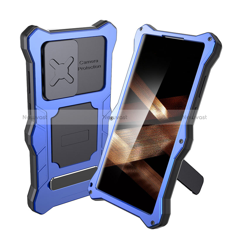 Silicone and Plastic Waterproof Cover Case 360 Degrees Underwater Shell with Stand for Samsung Galaxy S24 Ultra 5G