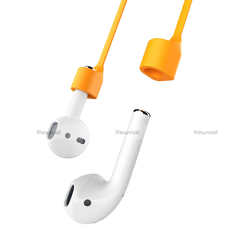 Silicone Anti-lost Strap Wire Cable Connector for Apple AirPods Orange