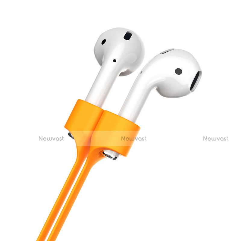 Silicone Anti-lost Strap Wire Cable Connector for Apple AirPods Pro Orange