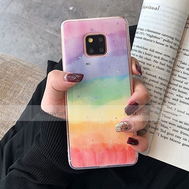 Silicone Candy Rubber Fashionable Pattern Soft Case Cover K03 for Huawei Mate 20 Pro Colorful