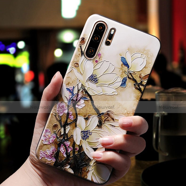 Silicone Candy Rubber Flowers Soft Case for Huawei P30 Pro Mixed