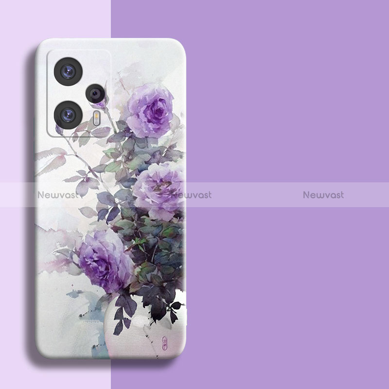 Silicone Candy Rubber Flowers Soft Case for Xiaomi Poco F5 5G