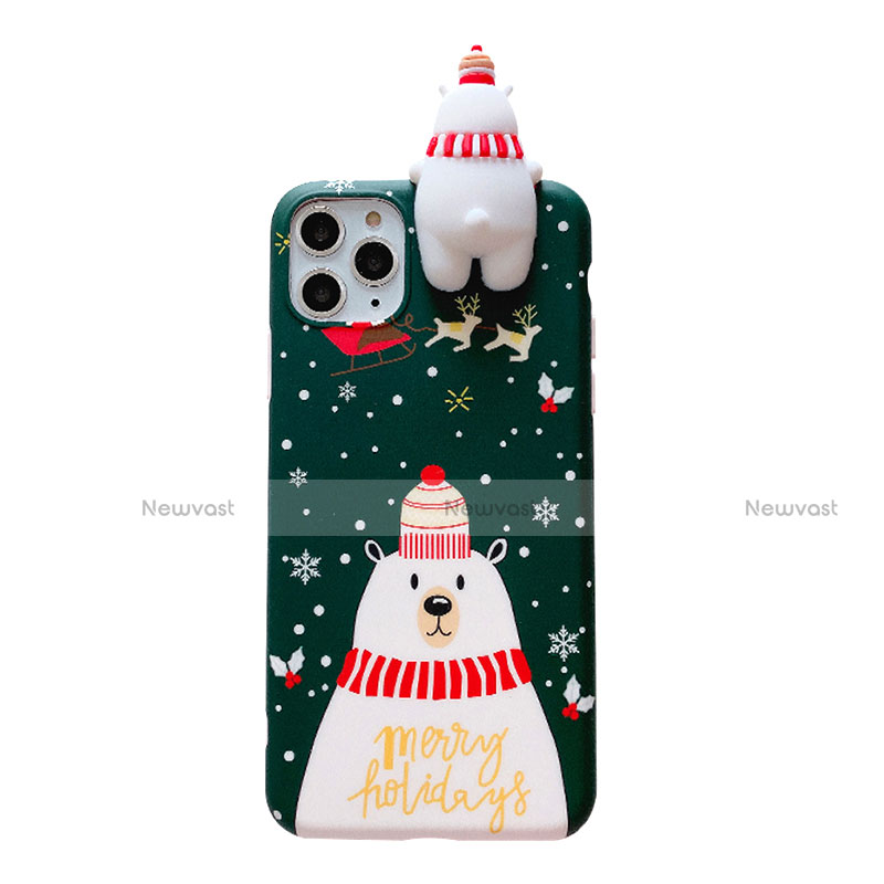 Silicone Candy Rubber Gel Christmas Pattern Soft Case Cover C02 for Apple iPhone 11 Pro Max