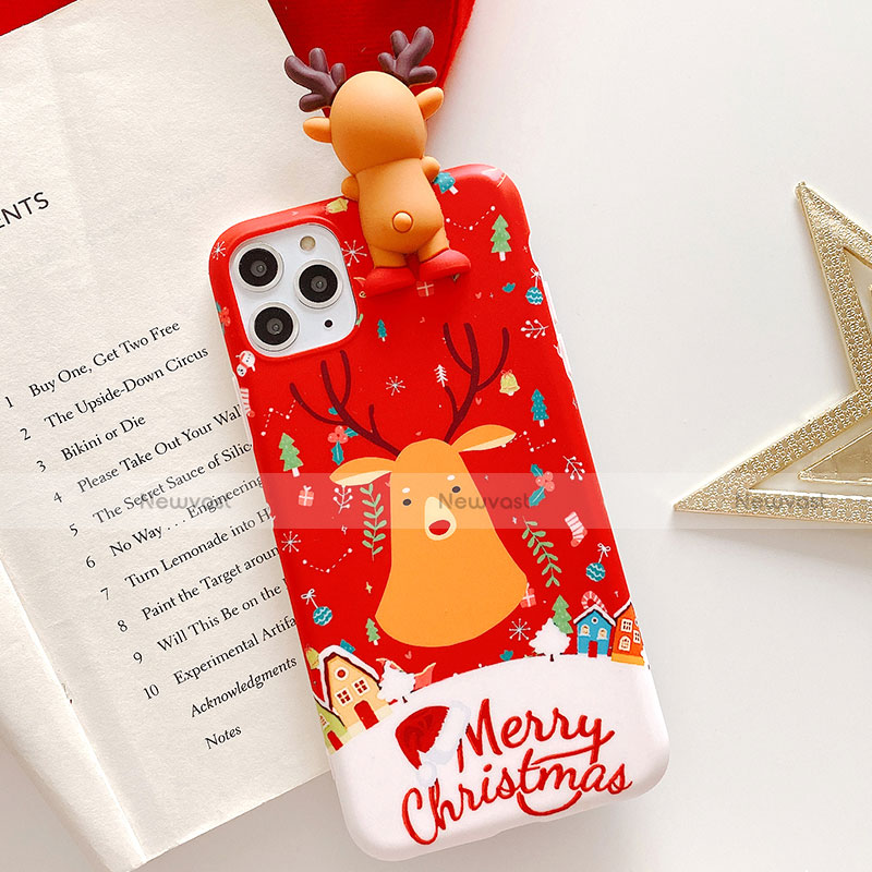 Silicone Candy Rubber Gel Christmas Pattern Soft Case Cover C03 for Apple iPhone 11 Pro Max