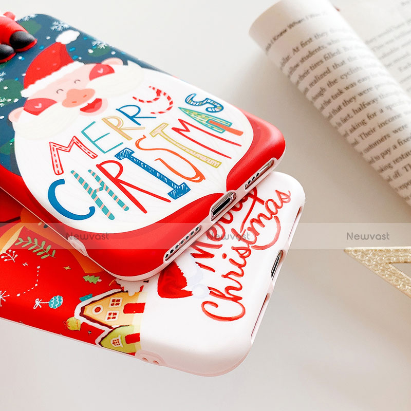 Silicone Candy Rubber Gel Christmas Pattern Soft Case Cover C03 for Apple iPhone 11 Pro Max