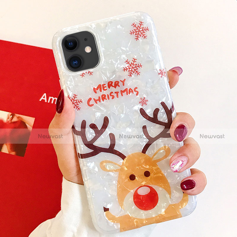 Silicone Candy Rubber Gel Christmas Pattern Soft Case Cover for Apple iPhone 11 Mixed