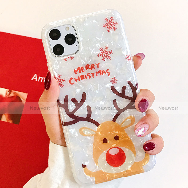 Silicone Candy Rubber Gel Christmas Pattern Soft Case Cover for Apple iPhone 11 Pro Max Mixed