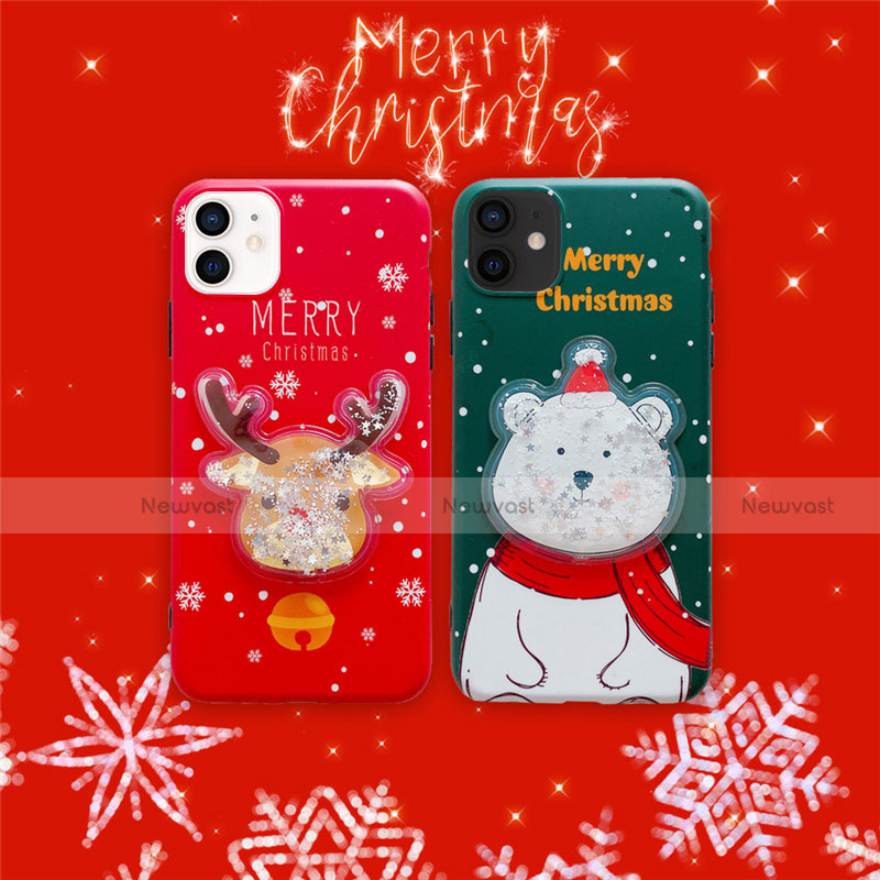 Silicone Candy Rubber Gel Christmas Pattern Soft Case Cover for Apple iPhone 12 Mini