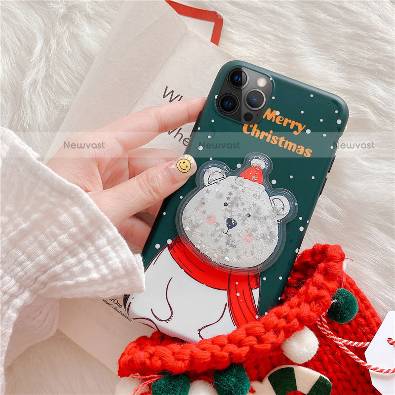 Silicone Candy Rubber Gel Christmas Pattern Soft Case Cover for Apple iPhone 12 Pro