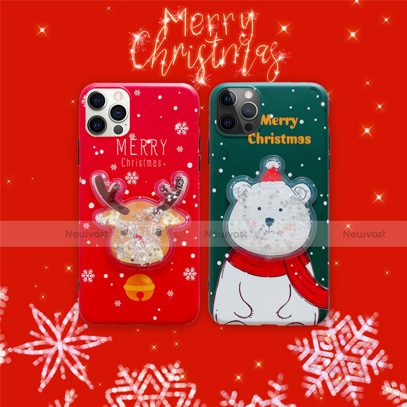 Silicone Candy Rubber Gel Christmas Pattern Soft Case Cover for Apple iPhone 12 Pro Max