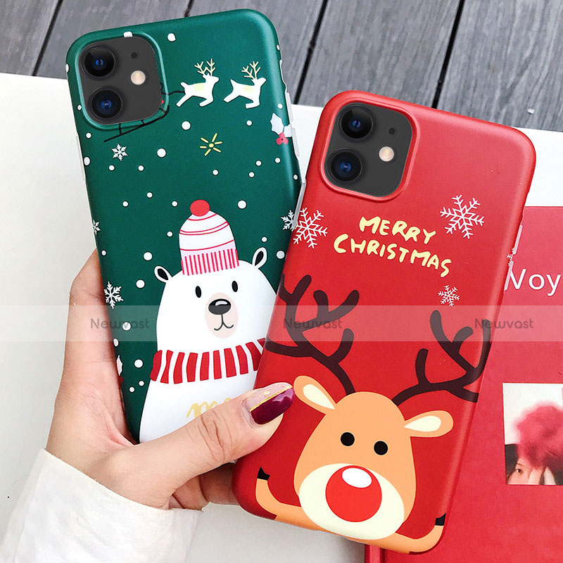 Silicone Candy Rubber Gel Christmas Pattern Soft Case Cover S01 for Apple iPhone 11