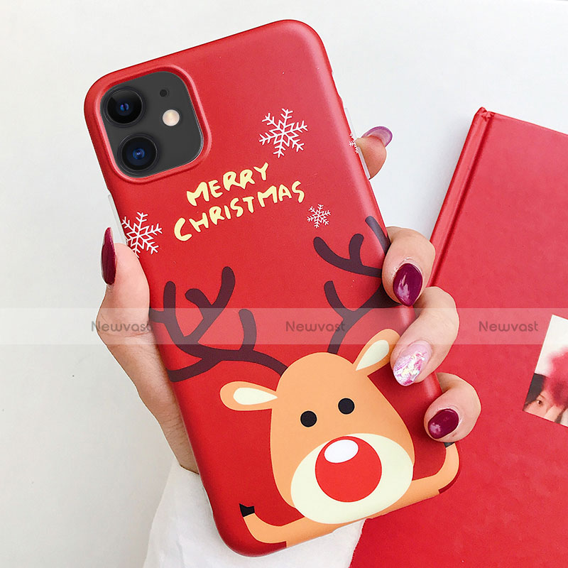 Silicone Candy Rubber Gel Christmas Pattern Soft Case Cover S01 for Apple iPhone 11