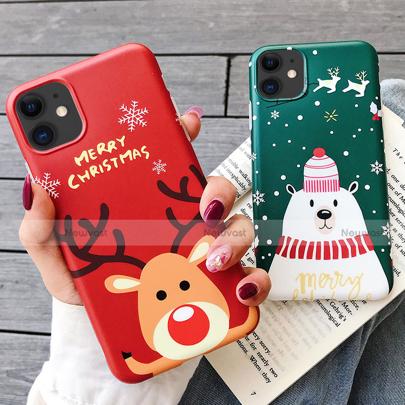 Silicone Candy Rubber Gel Christmas Pattern Soft Case Cover S01 for Apple iPhone 11